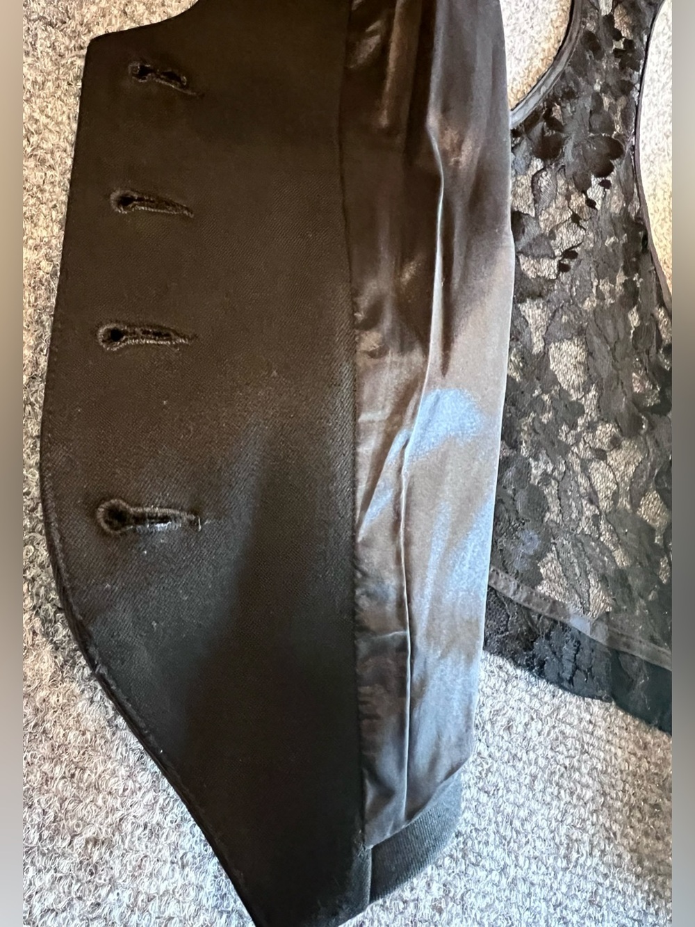 Women’s Black Lace Racer Back Button Vest - Size 2 - by Express - Picture 7 of 16